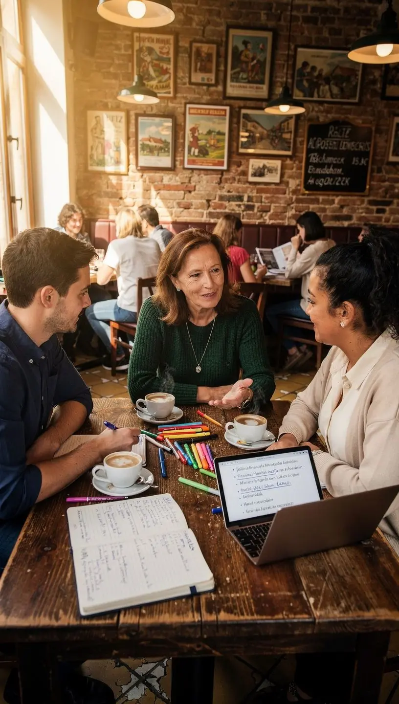 Kézben tartott pénzügyi napló, mellette jegyzetfüzet és ceruza, amelyek a megtakarítási szokások kialakítását és pénzügyi fegyelmet jelképezik.